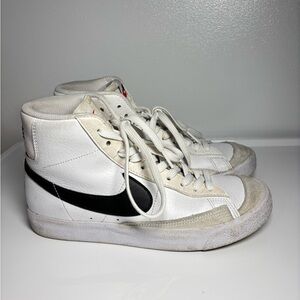 Nike Blazer Mid 77s White and Black Sneakers